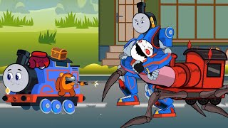 Thomas turned into a robot to save Among Us friends #soloanimation