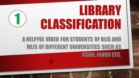 Library Classification