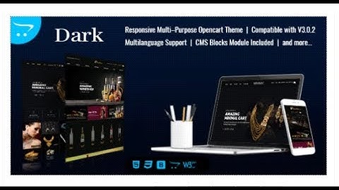 Dark Minimal - Responsive Multipurpose OpenCart 3 Themes | Themeforest Templates