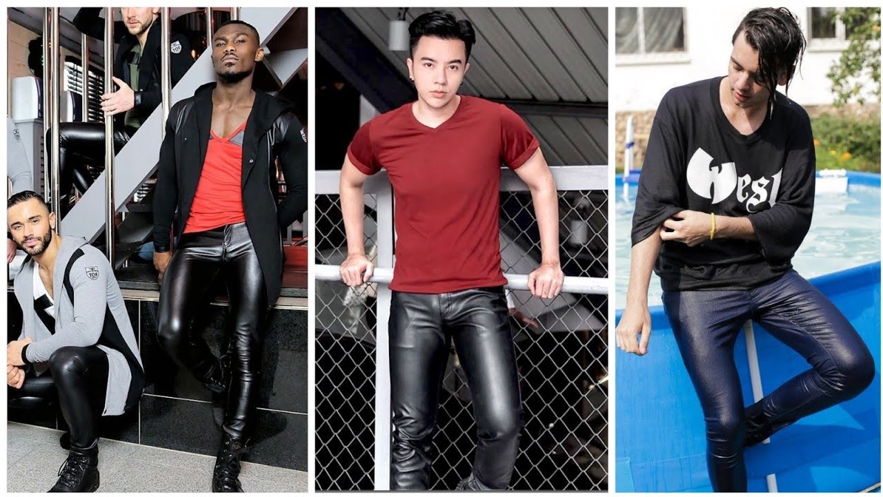 Latest and wondering ideas of leather latex skinny jeans for men & boys ...