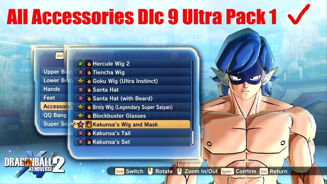 Dragon Ball Xenoverse 2 - All Accessories Ultra Pack 1 New Accessories (No Mods) - YouTube