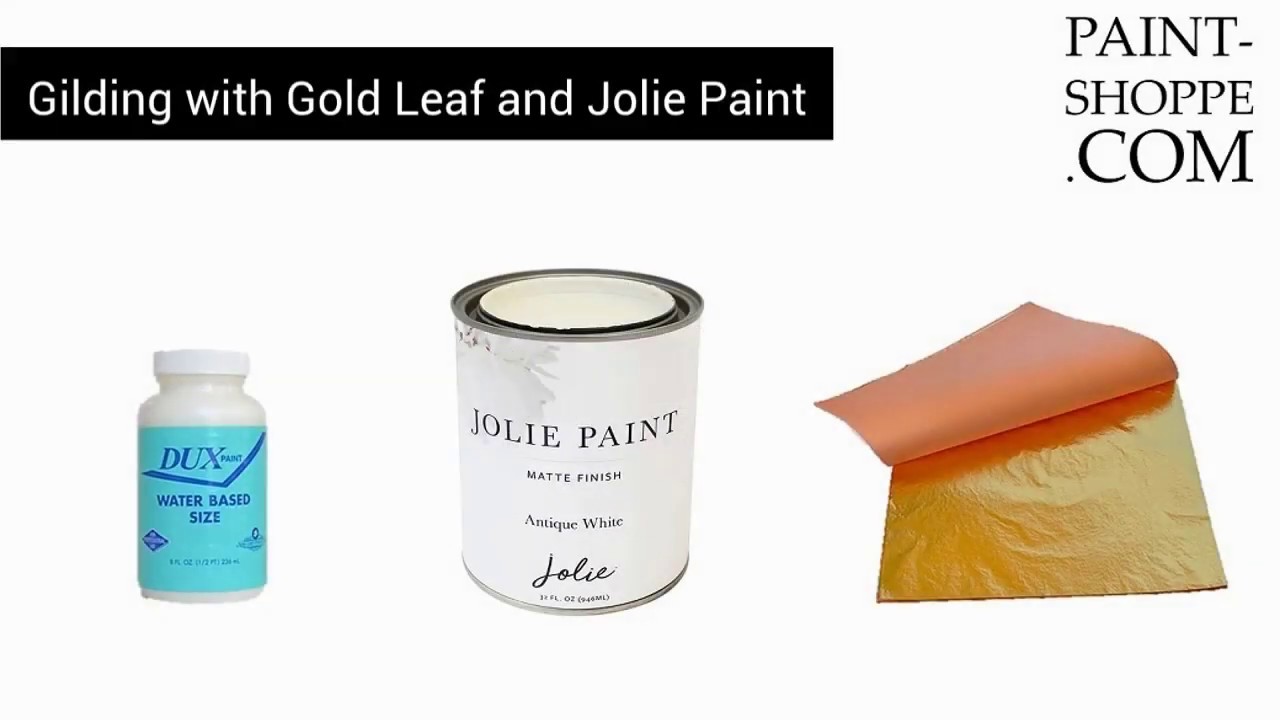 How to gild with Gold Leaf and Jolie Paint YouTube