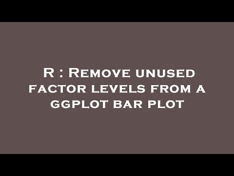 R : Remove unused factor levels from a ggplot bar plot