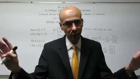 Resolver el sistema 1) 4x+5y=5   2) -10y-4x=-7. Ecuaciones simultáneas Método de DETERMINANTES