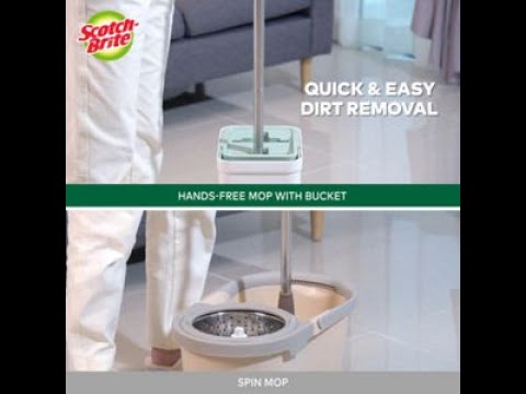 Scotch-Brite Hands-Free Microfiber Flat Mop with Compact Bucketのサムネイル
