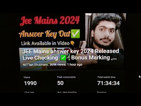 Copy f JEE Mains answer key 2024 Released Live Checking ✅ , Bonus Marking , JEE Mains Answer key Rel