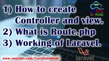 4.Laravel in Hindi : Basic working of Laravel.Creating controller,view and define route.php