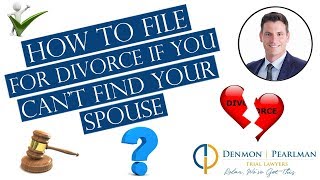 How to File for Divorce if You Can't Find Your Spouse