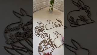 Set of 5 Easter Rabbits for Laser Cutting