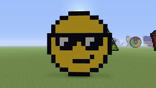 Minecraft Pixel Art Tutorial Cool Emoji