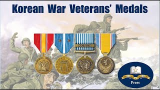 Korean War Veterans' Medals, National Defense NDSM, Korean Campaign Medal KSM, UN and ROK Medals.