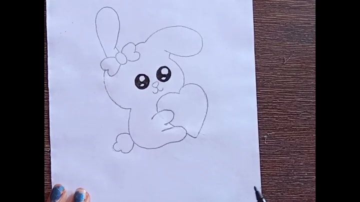 How to draw a cute Bunny holding a heart ❤️