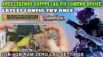 APEX LEGENDS LAG FIX GLOBAL | APEX LEGENDS CONFIG | FIX LAG APEX LEGENDS LOWEND DEVICE