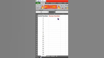 Serial Numbers Convert in Roman 🔢 #excel #viral #trending #ytshorts #computer #shorts #howto #ms