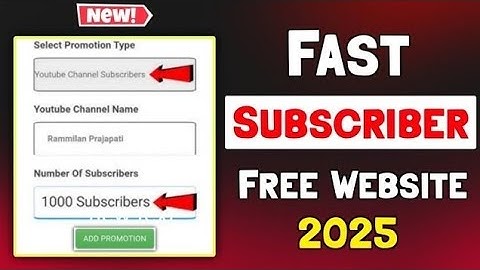 How to get free subscribers on youtube