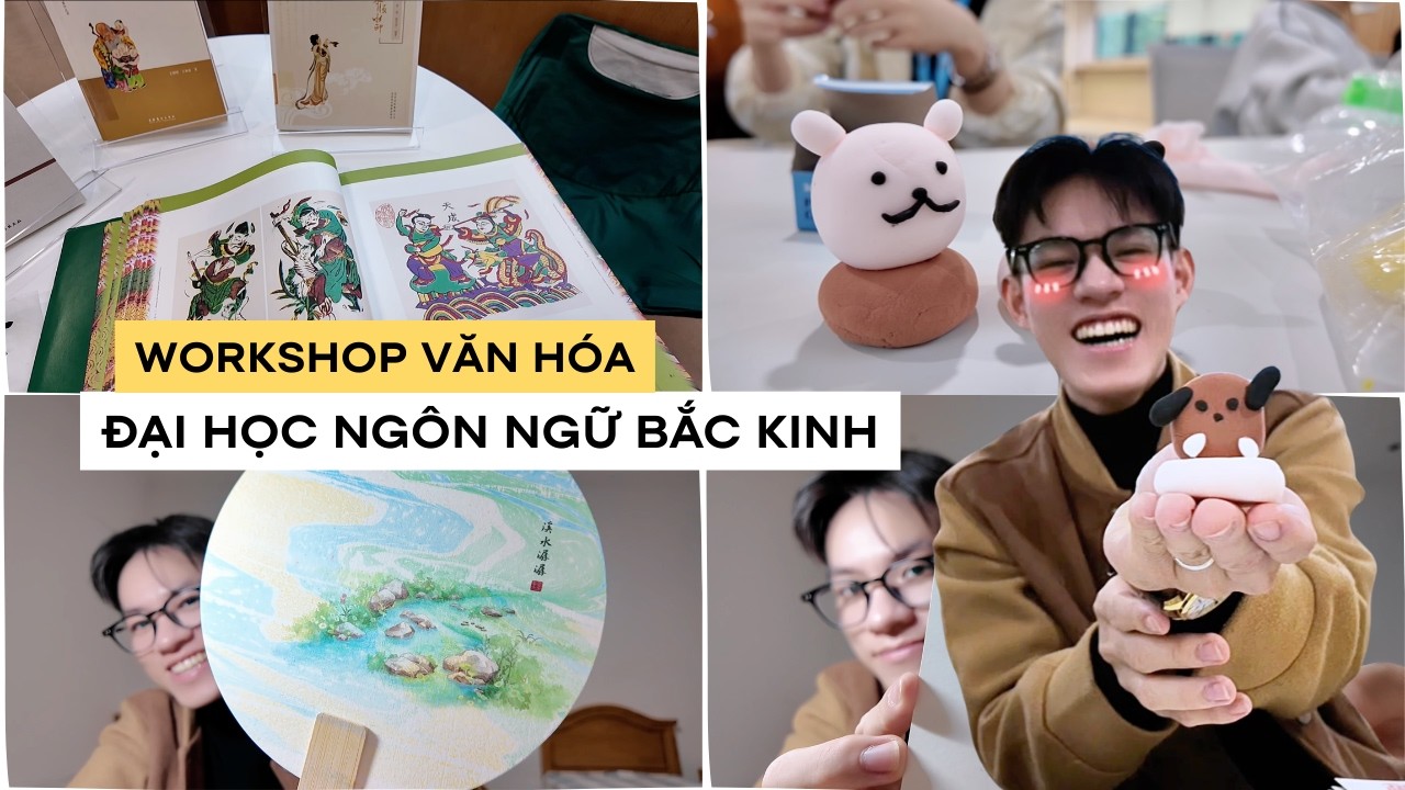 BẮC NGỮ 🇨🇳 Trải nghiệm văn hóa - Làm dấu mộc, in tranh, nặn đất sét... | Vlog #03