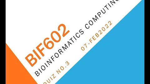 BIF602 Ethical AndLegal Issues In Bioinformatics Quiz No 3 Solution