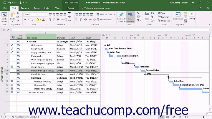 Project 2016 Tutorial Entering Fixed Costs Microsoft Training