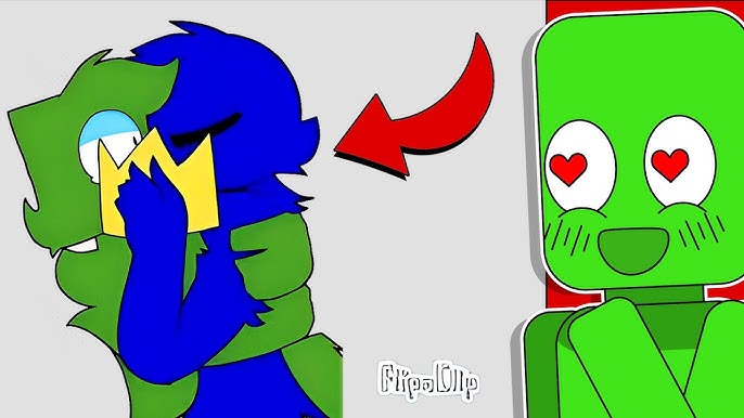 blue x green 😳👉👈 ✋😳✋rainbow friends🌈🌈 - ibisPaint