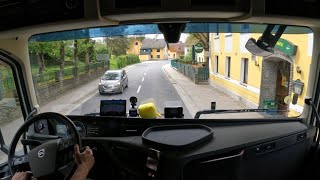 I drive a Volvo  , driving on the national roads of Austria .