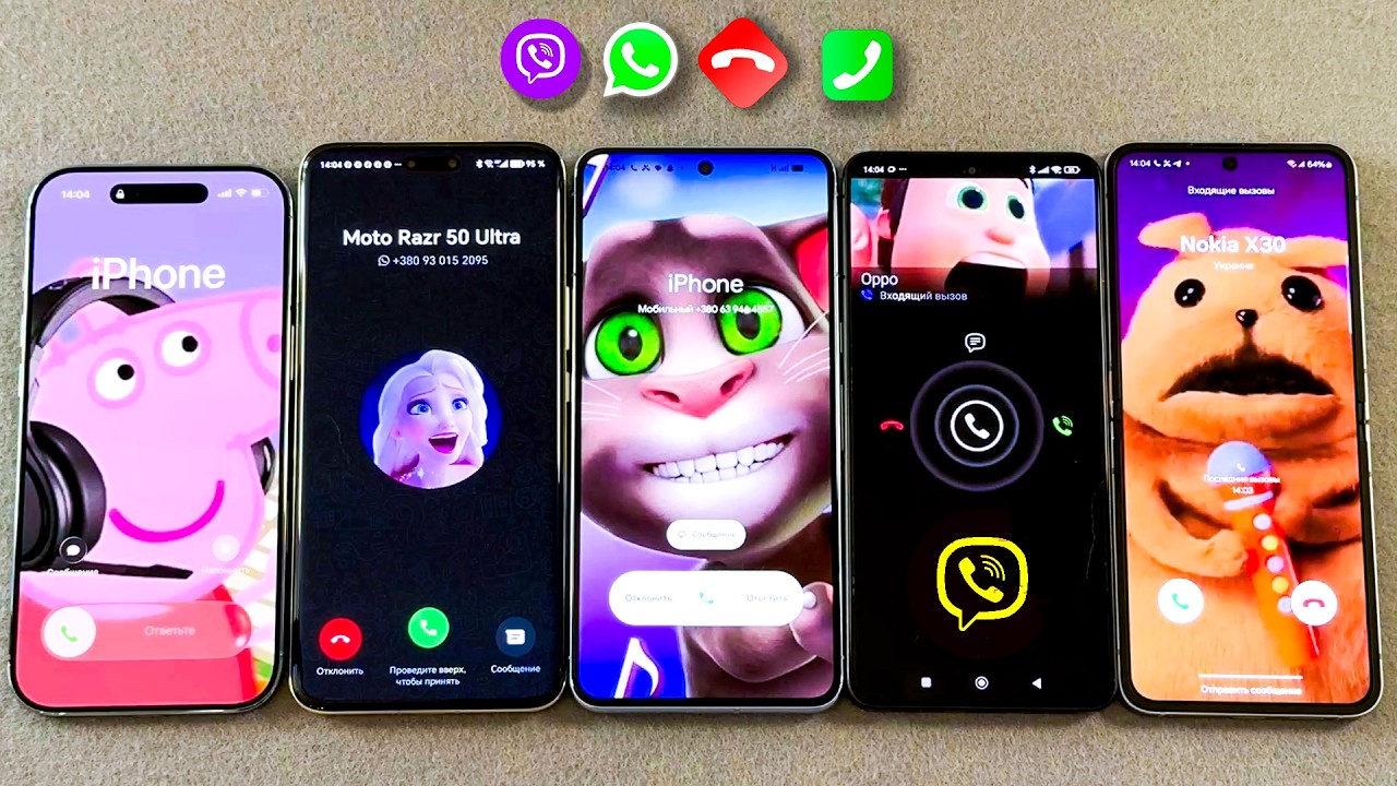 iPhone 17A vs Honor M6 Pro vs Pixel 8 Pro vs POCO X6 Pro vs Z Flip 6 WhatsApp, Viber Incoming Call