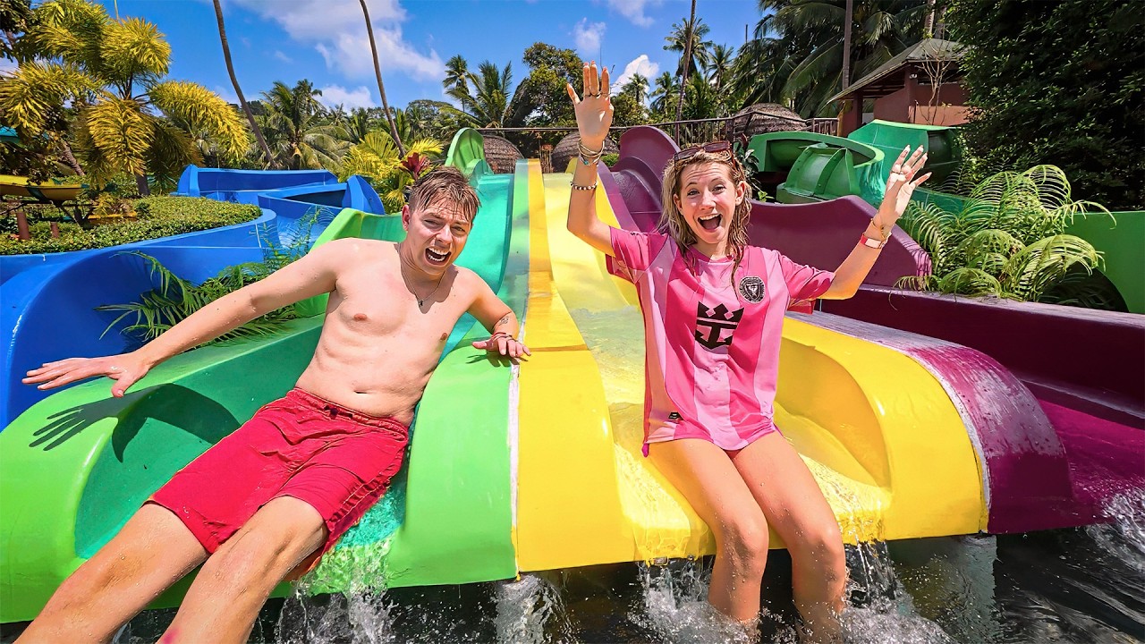 Familien Münster besøger badeland i Thailand