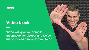 Video block - How to add a video to your email in MailerLite