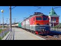 Электровоз ВЛ10У-187 с грузовым поездом следует по перегону Саранск-1 - Ялга