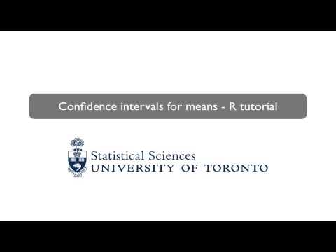 R tutorial for 4-4 Confidence Intervals for Means