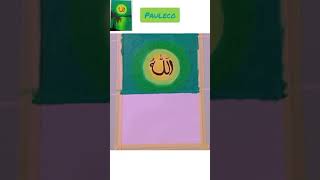 GAMBAR PEMANDANGAN KALIGRAFI #shortsvideo #shorts #kaligrafi #oilpasteldrawing