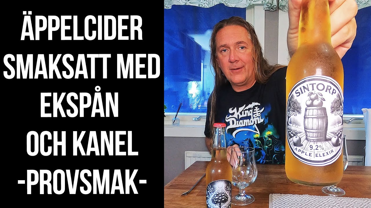 Äppelcider smaksatt med ekspån och kanel - provamakning.