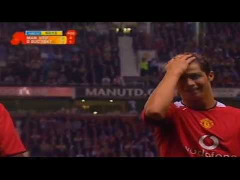 25.08.2004. Europa. Cristiano Ronaldo y el Manchester United Vs Dinamo Bucharest premier bank near me