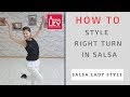 How to style right turn in salsa | Anna Lev