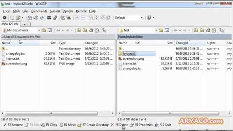 Managing files in WinSCP