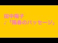 90年代のアイドル田中陽子さんの歌「陽春のパッセージ」