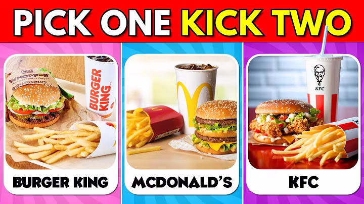 Pick One Kick Two 🍔🍟 | Junk Food Edition 🍕