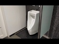 男性トイレの小便器は、間仕切りがあって、このくらいの間隔があるのが理想。男性の小便（排泄）は（立ちションできるだろと）差別されている。NEXCO西日本びわ湖大津の小便器には手洗いも付いてる。エコ！