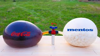 Experiment The Balloon Of Coca Cola Vs The Balloon Of Mentos