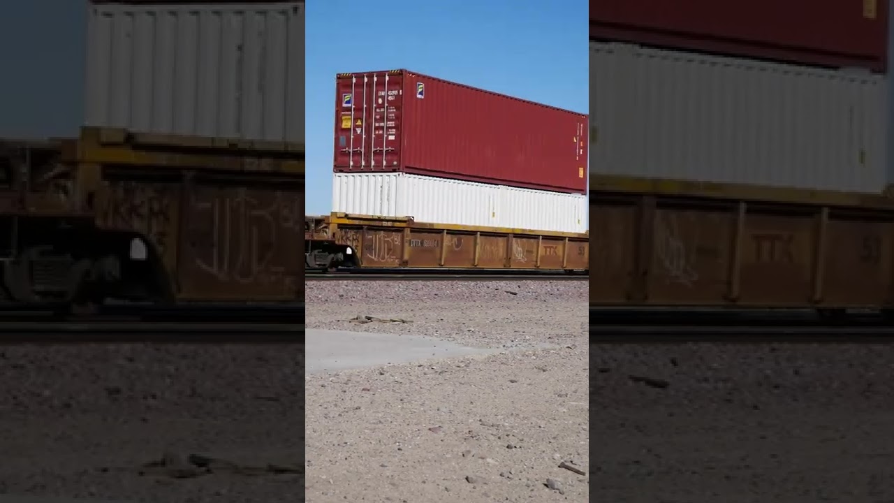 2 REAR DPU BNSF 4099 & BNSF 7957 INTERMODAL TRAIN