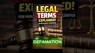 LEGAL TERMS - DEFAMATION