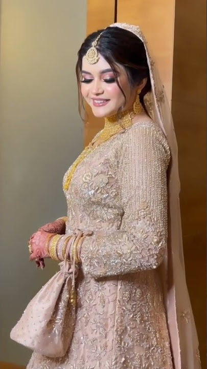 @sakshisindhi Golden long trail gown 2022 Wedding Dress #shorts #wedding #bridal