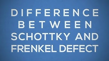 Difference between schottky and frenkel defect very easy