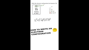How to Write an Electron Configuration #chemistry #shorts #science #education #homework