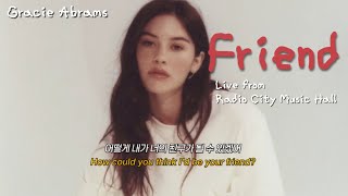 Famous 🎧그레이시 에이브럼스 Gracie abrams - Friend(Live from Radio City Music Hall) [가사해석] Wealth