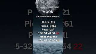 If you are dreaming about a Moon, play these lucky lottery numbers.
