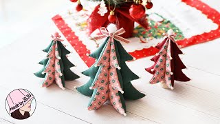 How to Make a Mini Fabric Christmas Tree l Sewing Tutorial l PDF Patterns for Sewing l Gift Idea