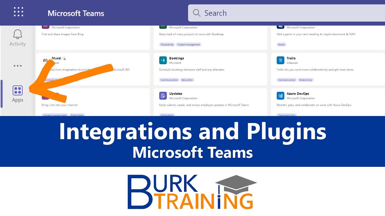 Microsoft Teams | Integrations and Plugins | Burk Training - YouTube