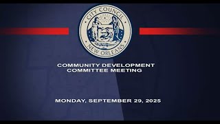 Community Development Committee Meeting