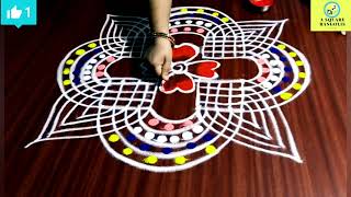 PADI KOLAM WITH 4 X 4 DOTS || A SQUARE RANGOLIS ||