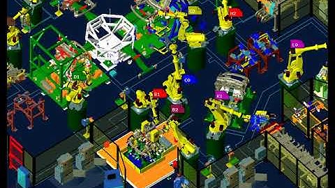 Industrial Robot Simulation with Tecnomatix in automotive